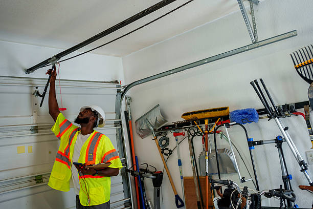 Professional Garage Door Panel Replacement technician working in Davidson County County, NC